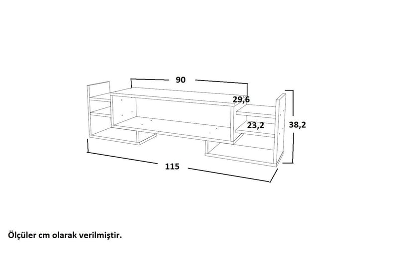 Semour TV-benk 90 cm - Hvit - Møbler - Mediamøbel & tv møbel - TV-benk & mediabenk