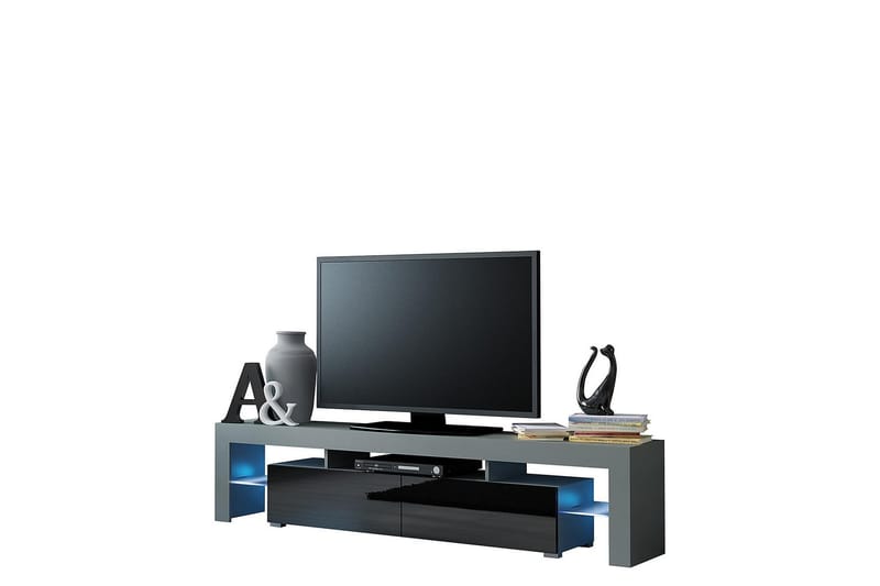 Solo TV-benk 200x35x45 cm - Grå/Hvit - Møbler - Mediamøbel & tv møbel - TV-benk & mediabenk