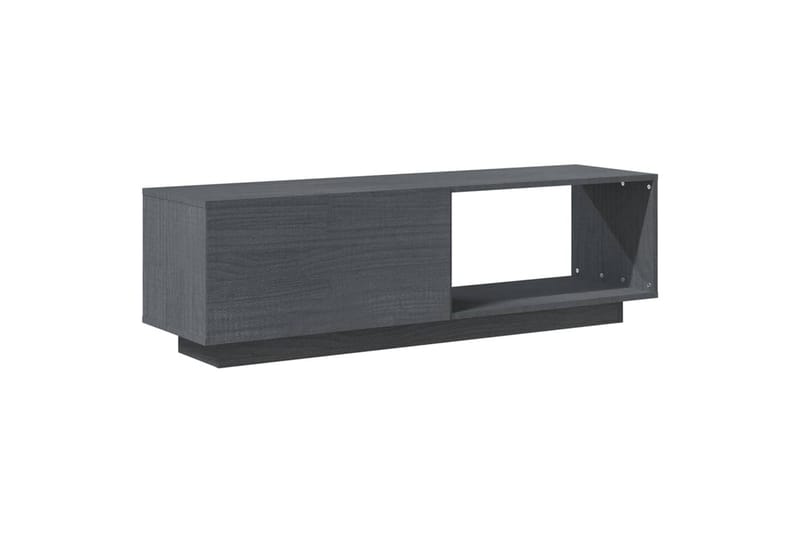 TV-benk 110x30x33,5 cm heltre furu grå - Grå - Møbler - Mediamøbel & tv møbel - TV-benk & mediabenk