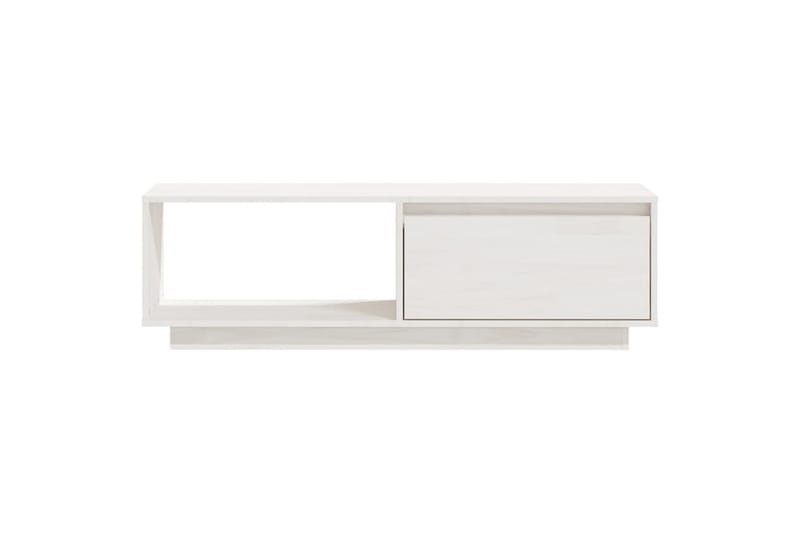 TV-benk 110x30x33,5 cm heltre furu hvit - Hvit - Møbler - Mediamøbel & tv møbel - TV-benk & mediabenk