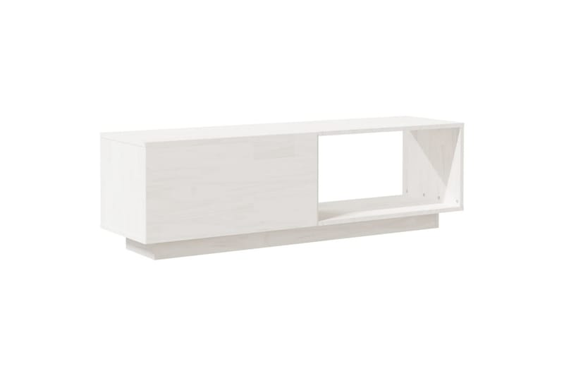 TV-benk 110x30x33,5 cm heltre furu hvit - Hvit - Møbler - Mediamøbel & tv møbel - TV-benk & mediabenk