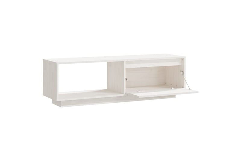 TV-benk 110x30x33,5 cm heltre furu hvit - Hvit - Møbler - Mediamøbel & tv møbel - TV-benk & mediabenk