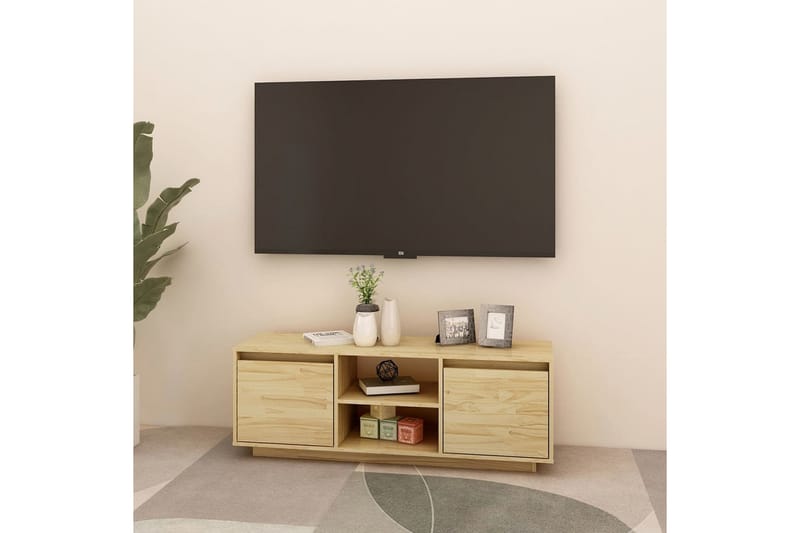 TV-benk 110x30x40 cm heltre furu - Møbler - Mediamøbel & tv møbel - TV-benk & mediabenk