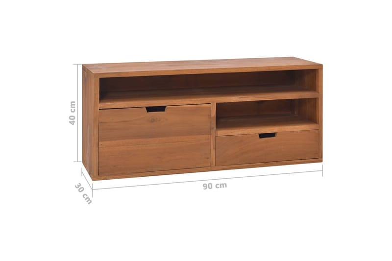 TV-benk 90x30x40 cm heltre teak - Møbler - Mediamøbel & tv møbel - TV-benk & mediabenk