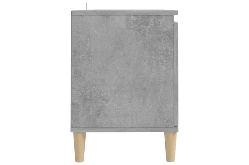 TV-benk med ben i heltre betonggrå 103,5x35x50 cm - Grå - Møbler - Mediamøbel & tv møbel - TV-benk & mediabenk