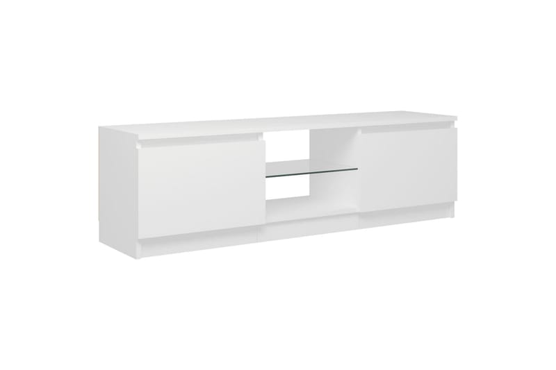 TV-benk med LED-lys hvit 120x30x35,5 cm - Hvit - Møbler - Mediamøbel & tv møbel - TV-benk & mediabenk