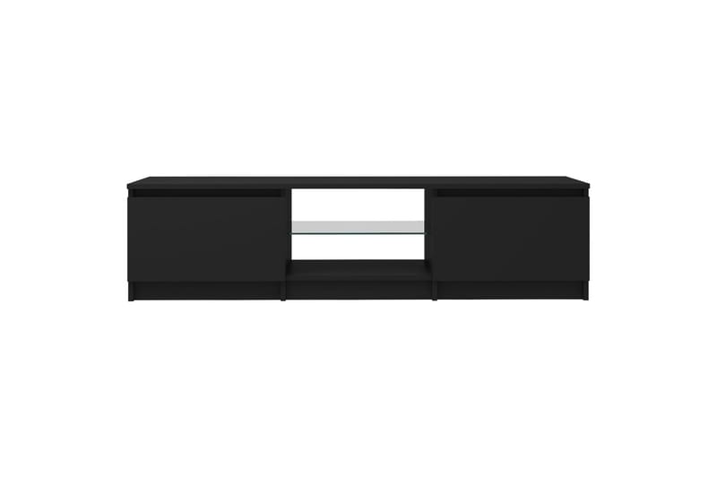 TV-benk med LED-lys svart 140x40x35,5 cm - Svart - Møbler - Mediamøbel & tv møbel - TV-benk & mediabenk