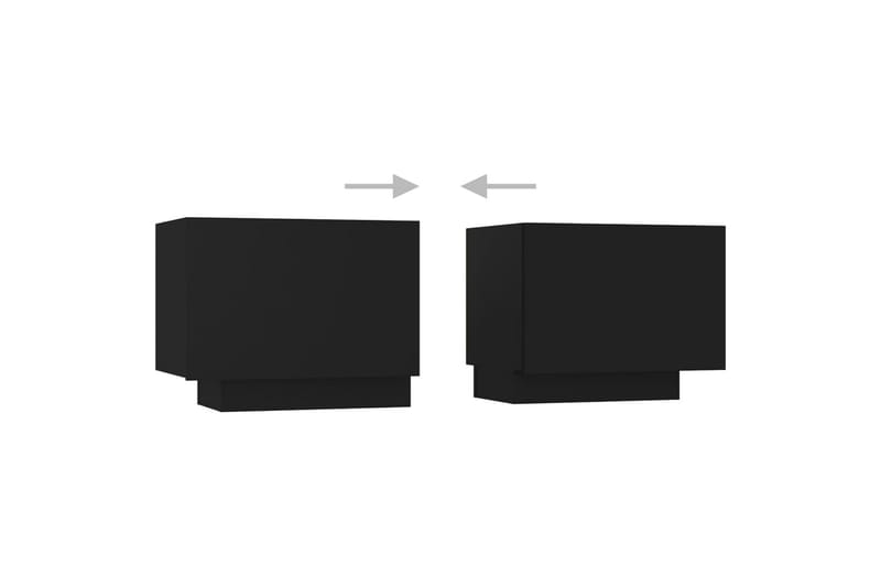 TV-benk med LED-lys svart 260x35x40 cm - Svart - TV-benk & mediabenk