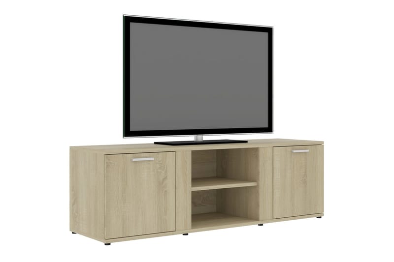 TV-benk sonoma eik 120x34x37 cm sponplate - Brun - Møbler - Mediamøbel & tv møbel - TV-benk & mediabenk