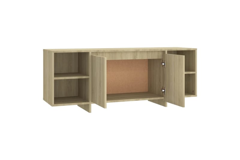 TV-benk sonoma eik 130x35x50 cm sponplate - Beige - Møbler - Mediamøbel & tv møbel - TV-benk & mediabenk