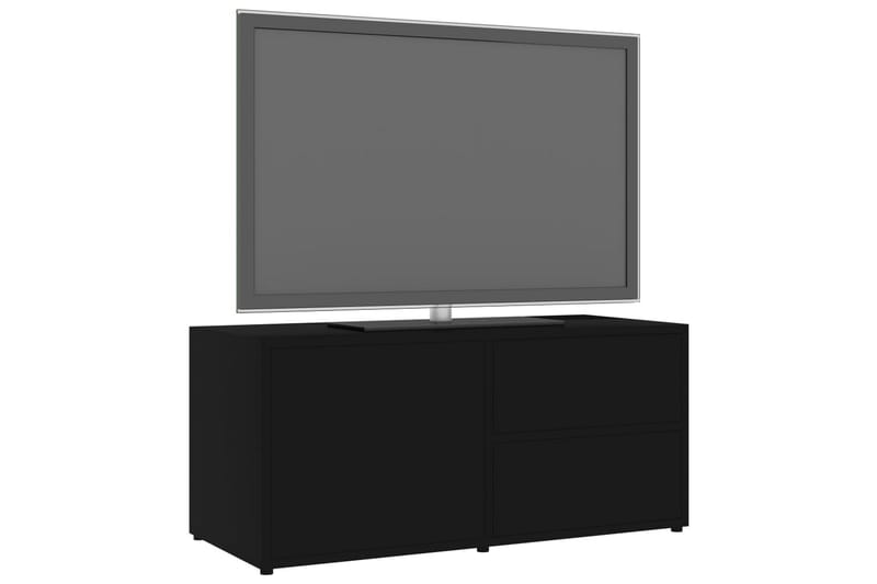 TV-benk svart 80x34x36 cm sponplate - Svart - Møbler - Mediamøbel & tv møbel - TV-benk & mediabenk