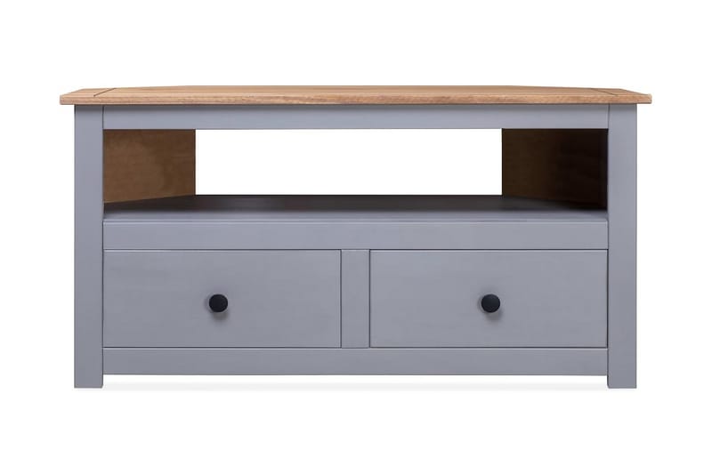 TV-hjørneskap grå 93x55x49 cm heltre furu Panama Range - Grå - Møbler - Mediamøbel & tv møbel - TV-benk & mediabenk