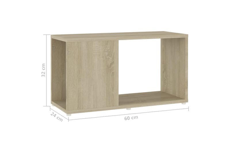 TV-benk sonoma eik 60x24x32 cm sponplate - Brun - Møbler - Mediamøbel & tv møbel - TV-skap