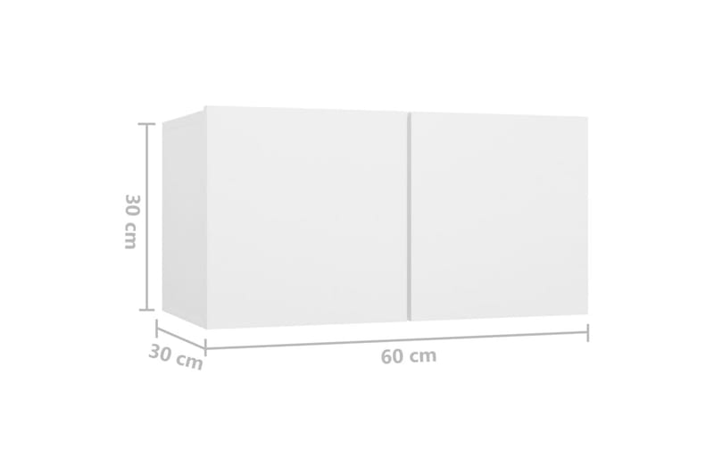 TV-benksett 5 deler hvit sponplate - Hvit - Møbler - Mediamøbel & tv møbel - TV-skap