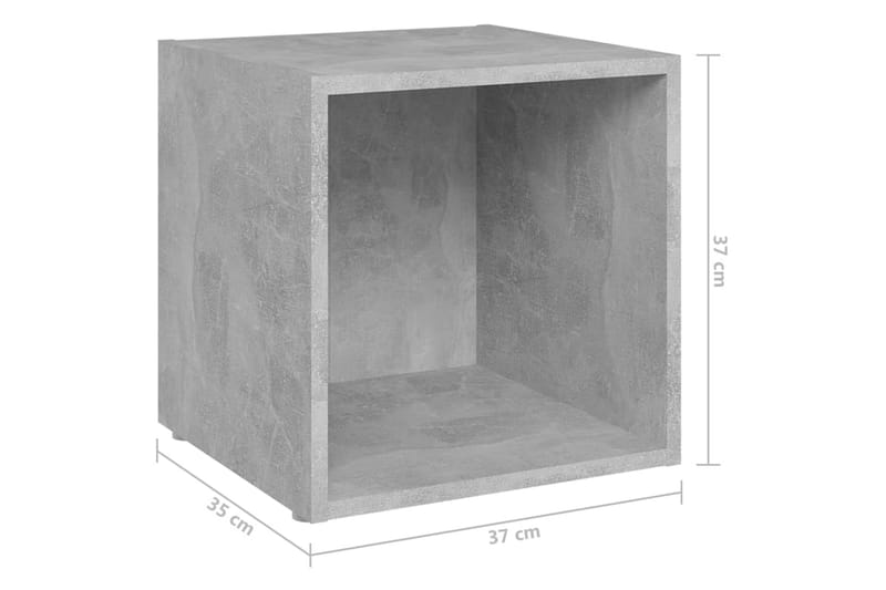 TV-benksett 6 deler betonggrå sponplate - Grå - Møbler - Mediamøbel & tv møbel - TV-skap