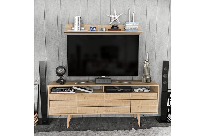 Andifli Tv-møbelsett 160x64,5 cm - Blå - Møbler - Mediamøbel & tv møbel - TV-møbelsett