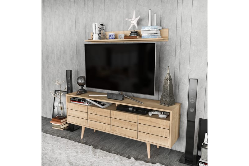 Andifli Tv-møbelsett 160x64,5 cm - Blå - Møbler - Mediamøbel & tv møbel - TV-møbelsett