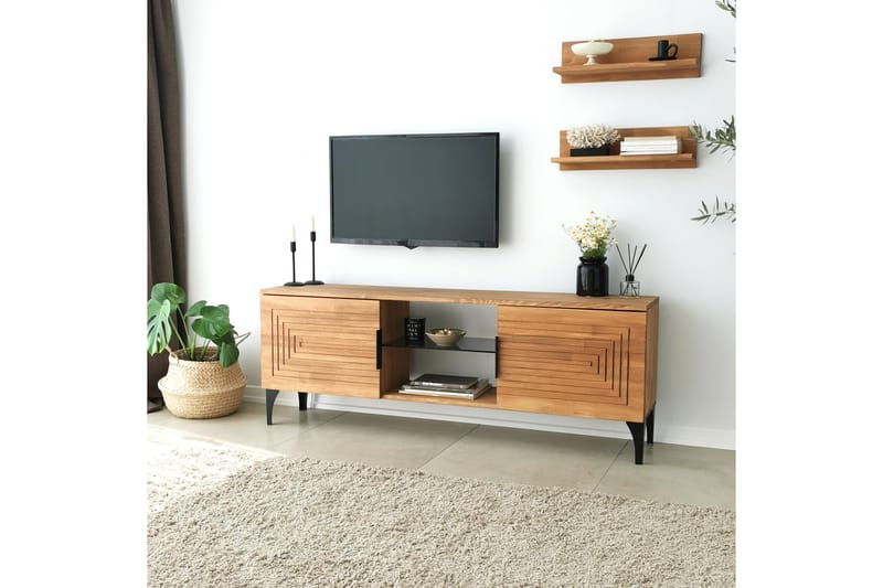 Andifli Tv-møbelsett 50x15 cm - Brun - Møbler - Mediamøbel & tv møbel - TV-møbelsett