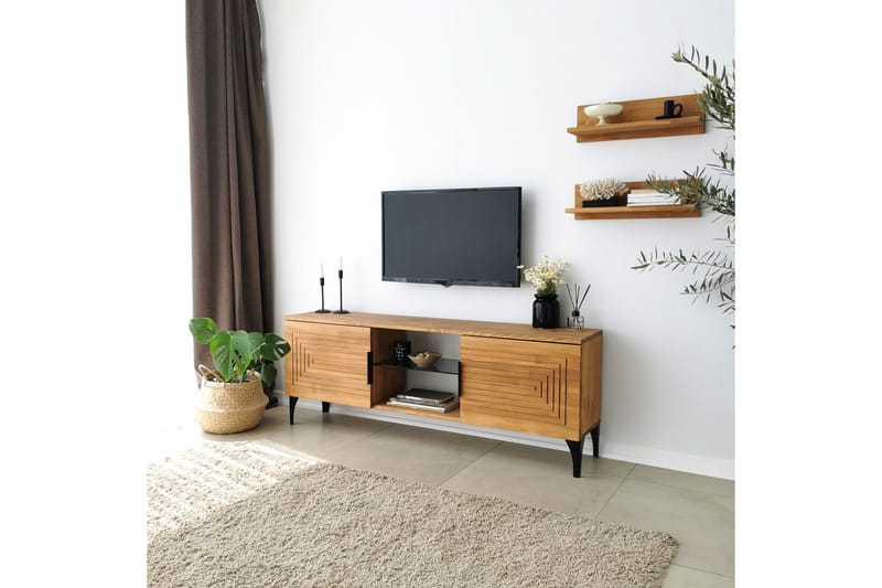 Andifli Tv-møbelsett 50x15 cm - Brun - Møbler - Mediamøbel & tv møbel - TV-møbelsett