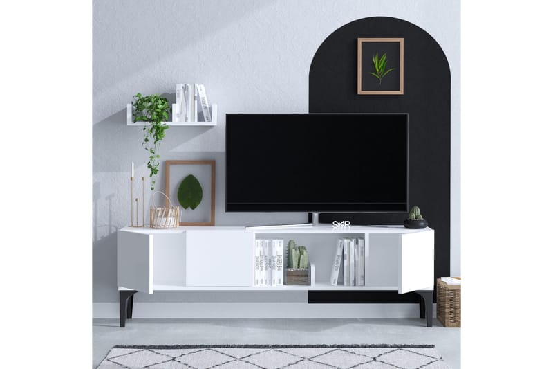 Desgrar Tv-möbelset 150x47 cm - Hvit - Møbler - Mediamøbel & tv møbel - TV-møbelsett