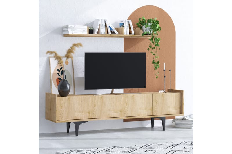 Desgrar Tv-möbelset 150x57 cm - Blå - Møbler - Mediamøbel & tv møbel - TV-møbelsett