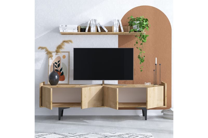 Desgrar Tv-möbelset 150x57 cm - Blå - Møbler - Mediamøbel & tv møbel - TV-møbelsett