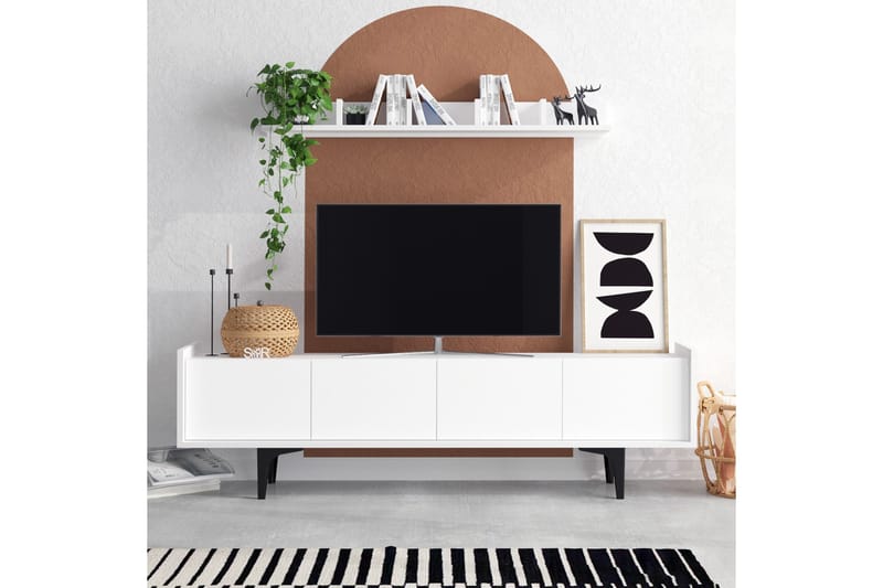 Desgrar Tv-möbelset 150x57 cm - Hvit - Møbler - Mediamøbel & tv møbel - TV-møbelsett