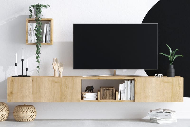 Desgrar Tv-möbelset 180x25 cm - Blå - Møbler - Mediamøbel & tv møbel - TV-møbelsett