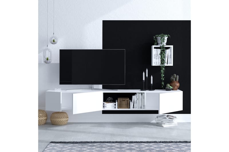 Desgrar Tv-möbelset 180x25 cm - Hvit - Møbler - Mediamøbel & tv møbel - TV-møbelsett