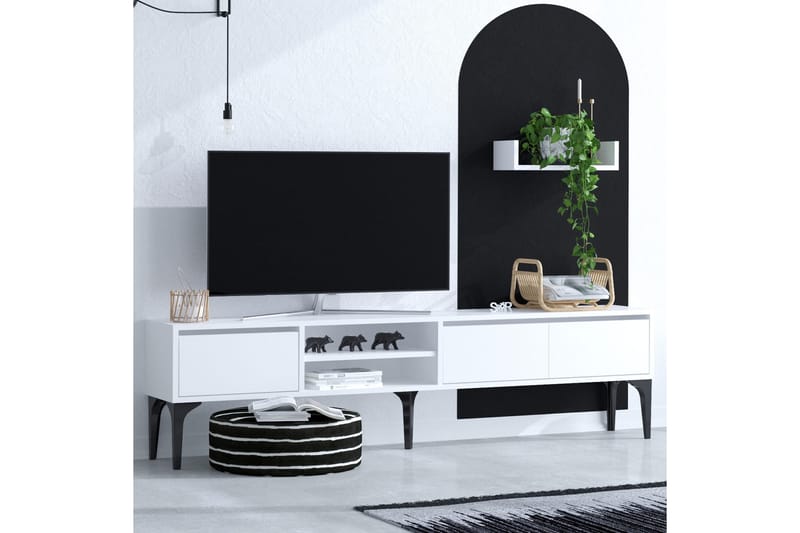 Desgrar Tv-möbelset 180x50 cm - Hvit - Møbler - Mediamøbel & tv møbel - TV-møbelsett