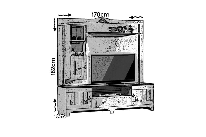 Gaszpar Mediaoppbevaring - Møbler - Mediamøbel & tv møbel - TV-møbelsett