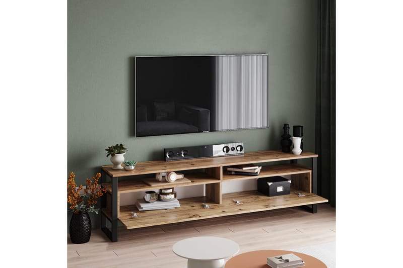 Rinorea Tv-møbelsett 180x56 cm - Grønn - Møbler - Mediamøbel & tv møbel - TV-møbelsett