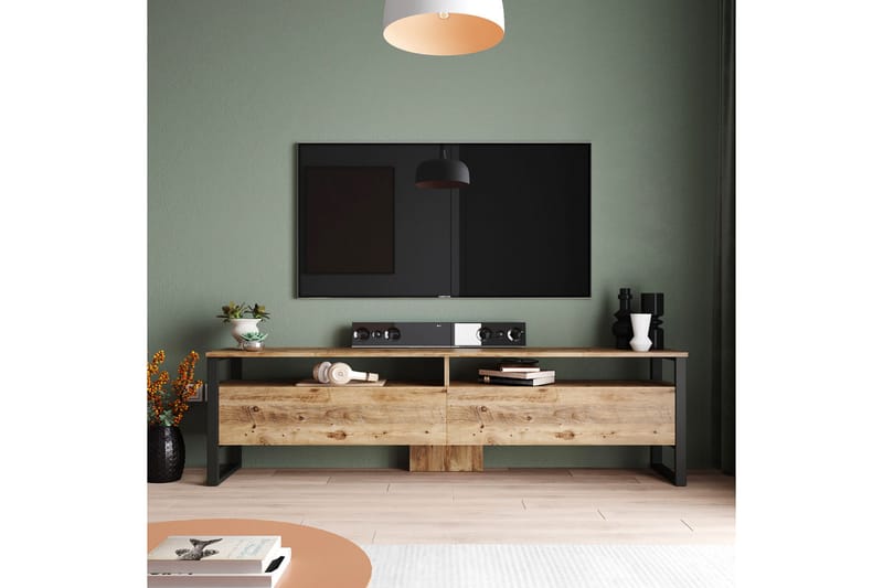 Rinorea Tv-møbelsett 180x56 cm - Grønn - Møbler - Mediamøbel & tv møbel - TV-møbelsett