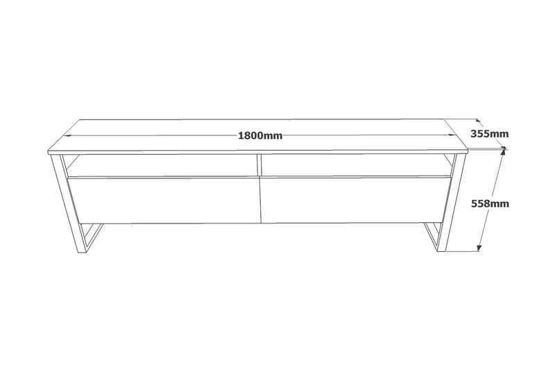 Rinorea Tv-møbelsett 180x56 cm - Grønn - Møbler - Mediamøbel & tv møbel - TV-møbelsett