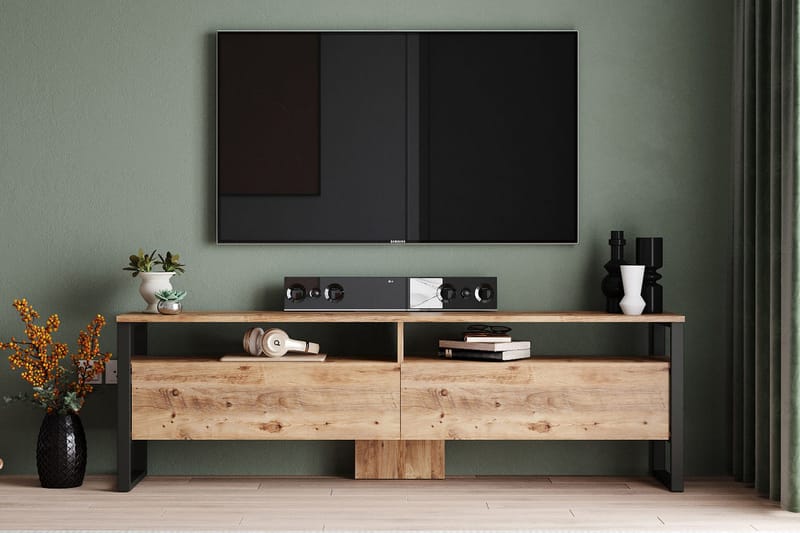 Rinorea Tv-møbelsett 180x56 cm - Grønn - Møbler - Mediamøbel & tv møbel - TV-møbelsett