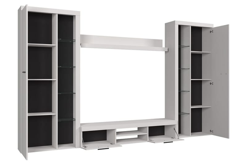 Rumba TV-møbelsett 300x34x190 cm - Beige / Brun - Møbler - Mediamøbel & tv møbel - TV-møbelsett