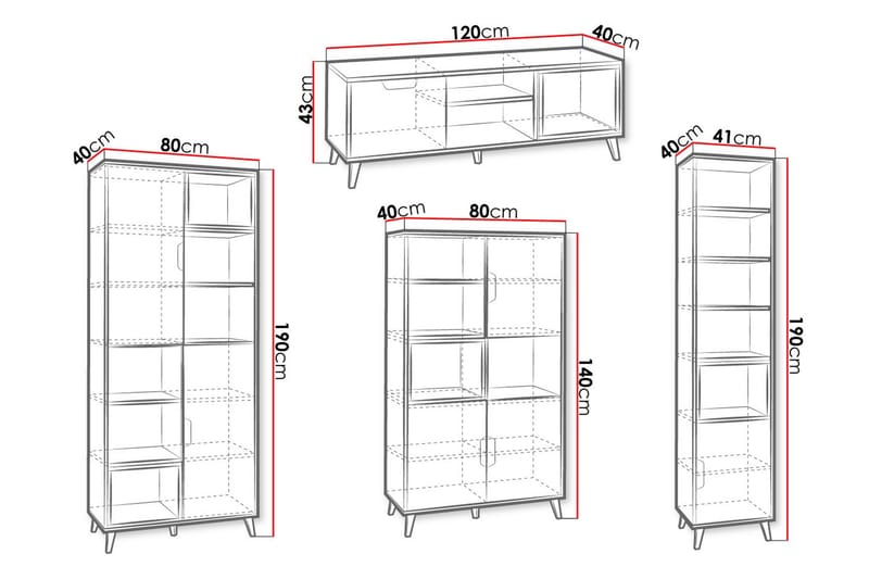 Sayuki Tv-Møbelsett 120 cm - Hvit/Grå - Møbler - Mediamøbel & tv møbel - TV-møbelsett