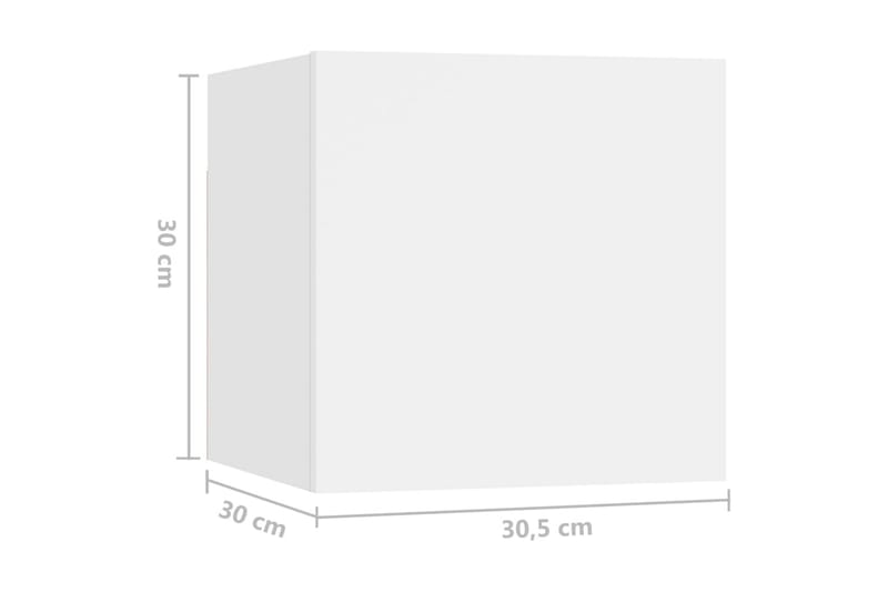 TV-benksett 8 deler hvit sponplate - Hvit - Møbler - Mediamøbel & tv møbel - TV-møbelsett