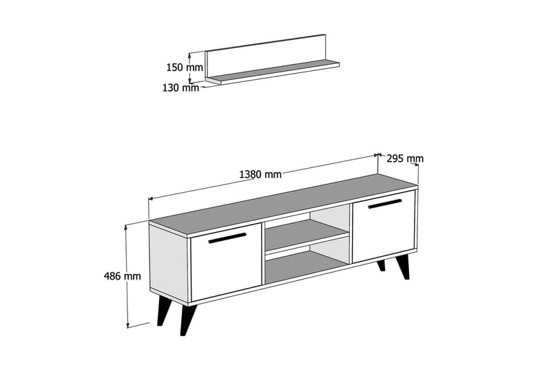 TV Unit Valnøtt - Møbler - Mediamøbel & tv møbel - TV-møbelsett