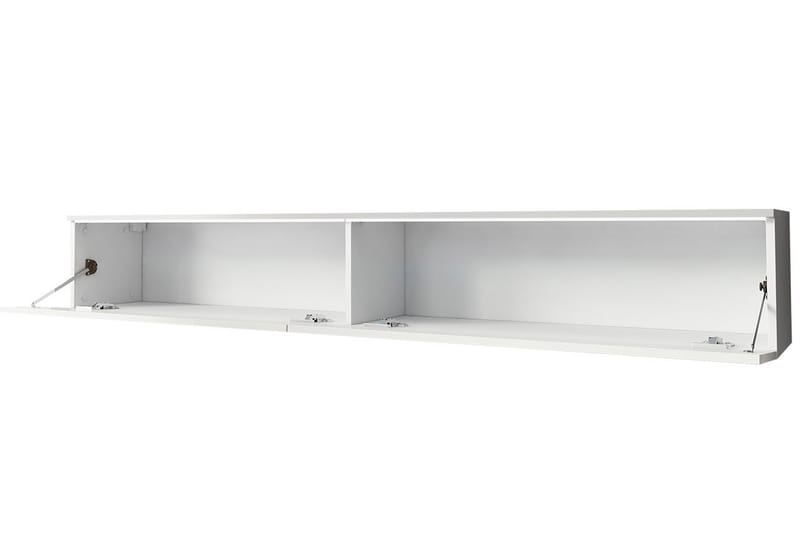 Cuguen Tv-skap 180 cm Hvit LED - Natur/Svart - Møbler - Mediamøbel & tv møbel - TV-benk & mediabenk