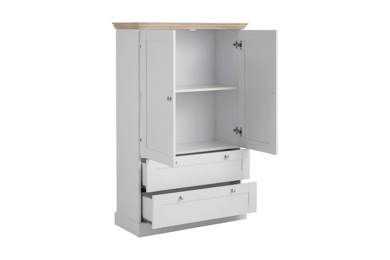 Dareia Garderobe 85 cm - Hvit/Brun - Møbler - Mediamøbel & tv møbel - TV-skap