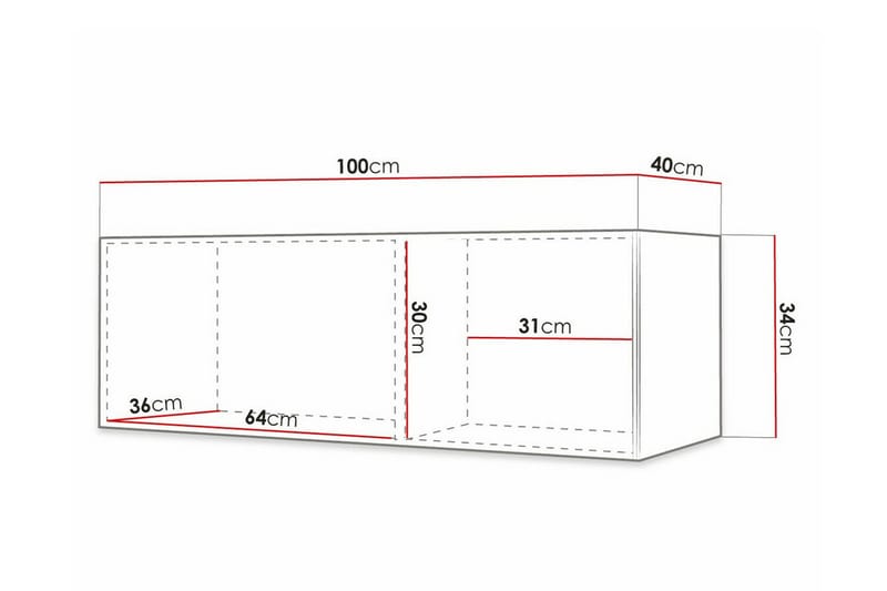 Dunvegan TV-skap 100 cm - Hvid - Møbler - Mediamøbel & tv møbel - TV-skap