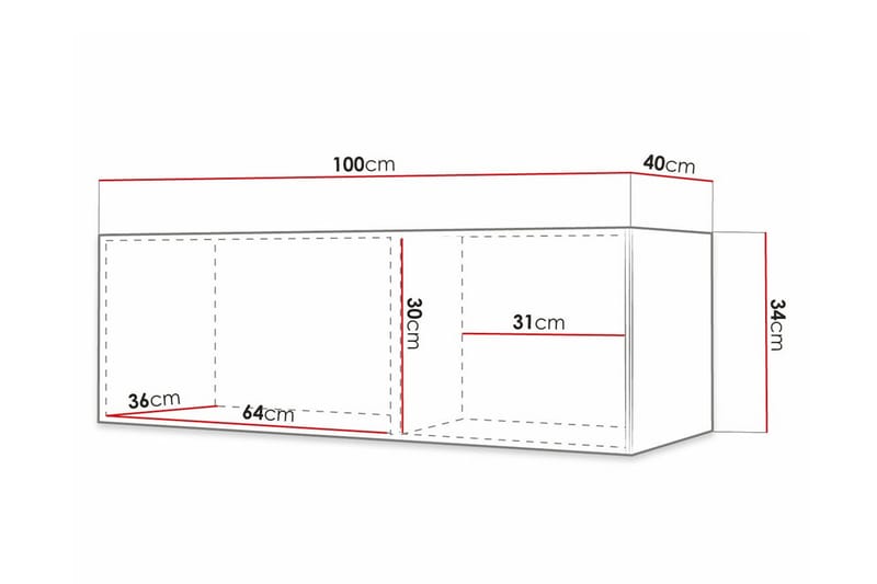 Dunvegan TV-skap 100 cm - Svart - Møbler - Mediamøbel & tv møbel - TV-skap