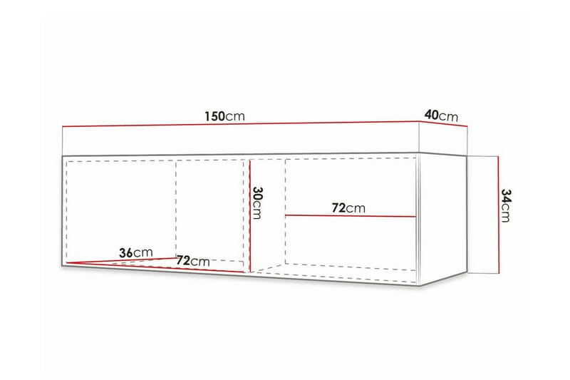 Dunvegan TV-skap 150 cm - Hvid - Møbler - Mediamøbel & tv møbel - TV-skap