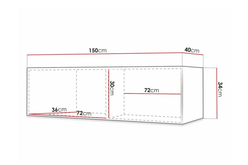 Dunvegan TV-skap 150 cm - Svart - Møbler - Mediamøbel & tv møbel - TV-skap