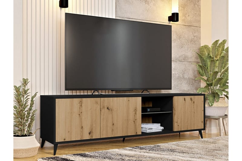 Kintore TV-skap 180 cm - Svart - Møbler - Mediamøbel & tv møbel - TV-skap