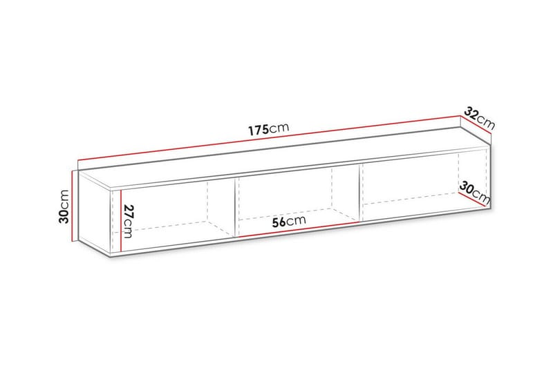 Klinkerville TV-skap 175 cm - Hvid - Møbler - Mediamøbel & tv møbel - TV-skap