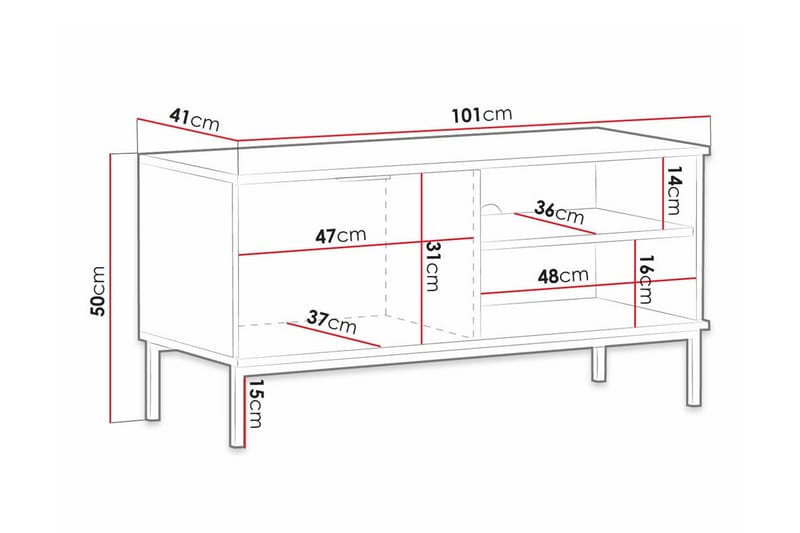 Staffin TV-benk 101 cm - Blå - Møbler - Mediamøbel & tv møbel - TV-skap