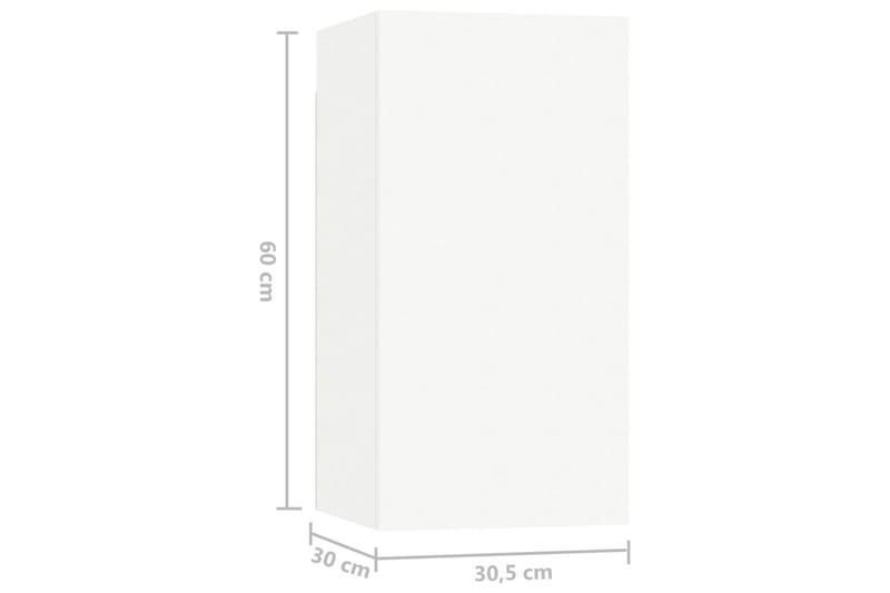 TV-benksett 9 deler hvit sponplate - Hvit - Møbler - Mediamøbel & tv møbel - TV-skap