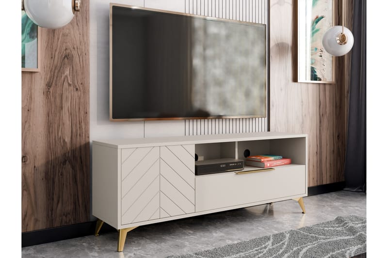 Vemdalen TV-benk 154 cm - Sand beige - Møbler - Mediamøbel & tv møbel - TV-benk & mediabenk